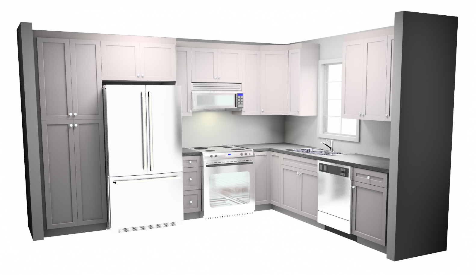 12 by 10 foot kitchen rendering example